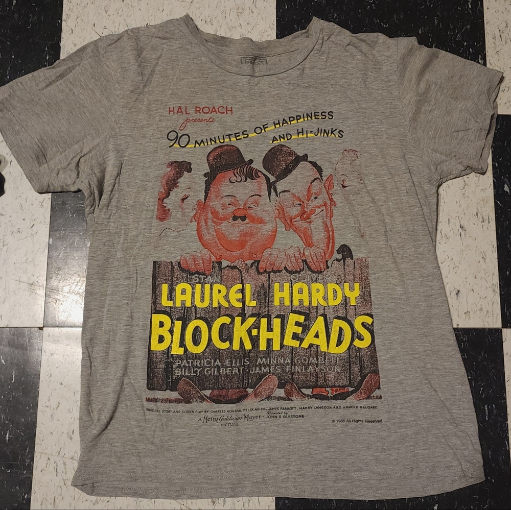 Block-Heads By Hal Roach Laurel And Hardy 1985 Retro T-Shirt